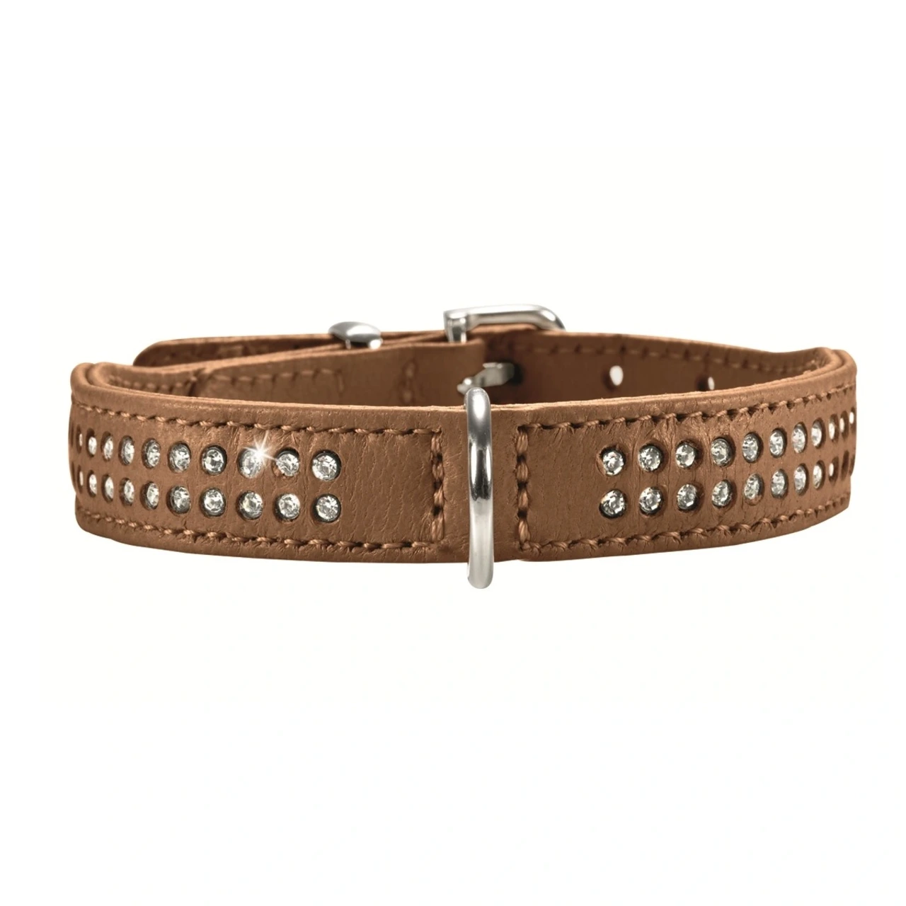 Hunter Halsbånd Diamond Petit 27 Brun - 20-24 cm